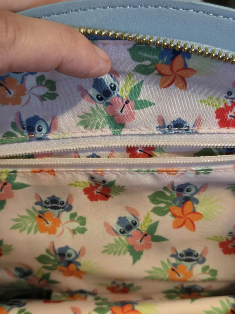 Loungefly Stitch Face Crossbody Bag - Light Blue & Mint